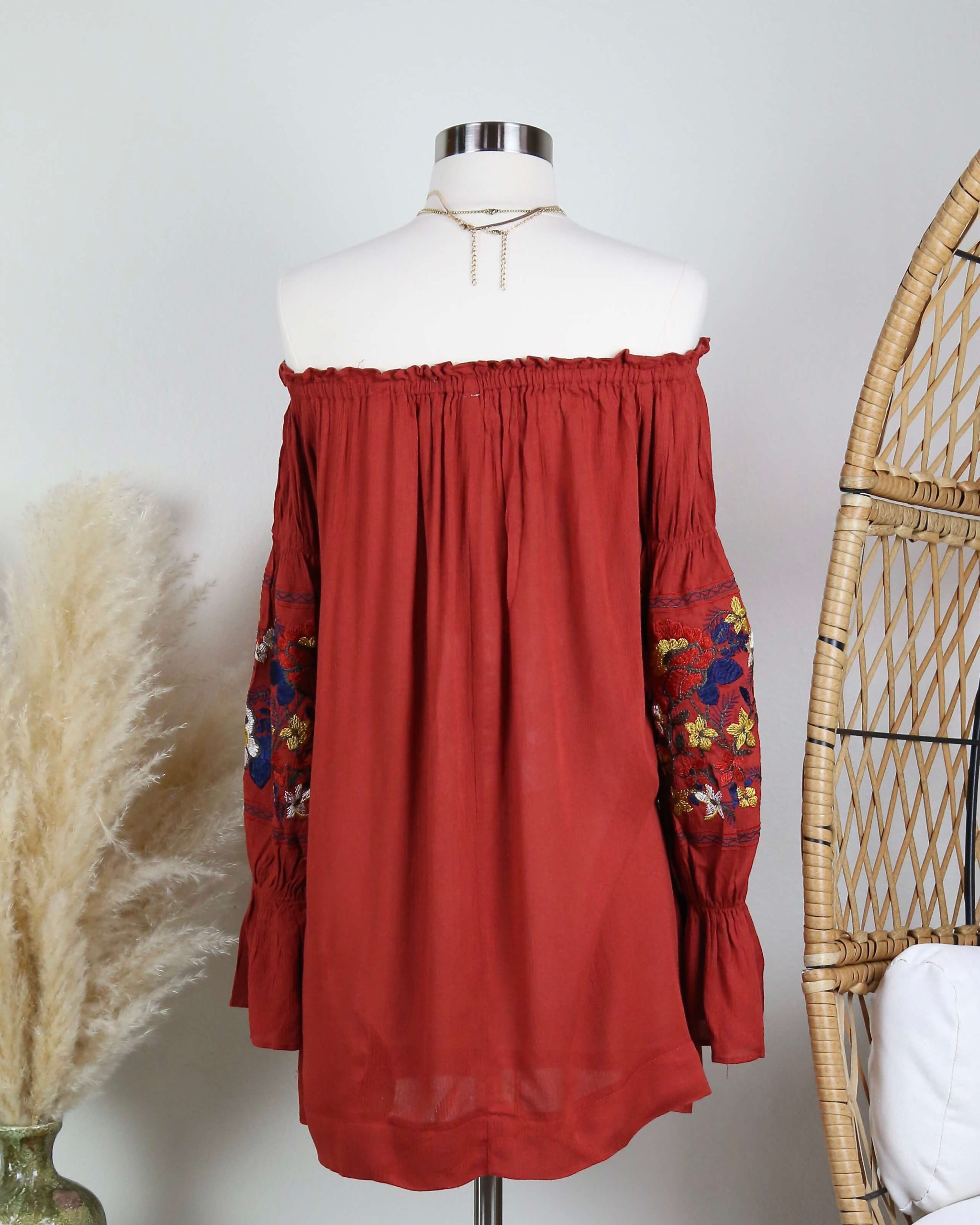 OfftheShoulderEmbroideredDressinRUST4